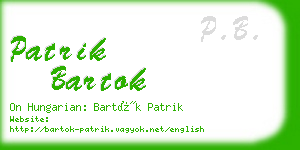 patrik bartok business card